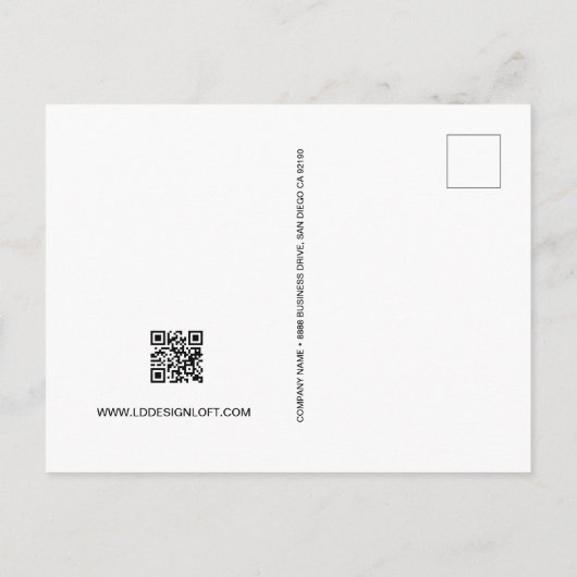 Laten we sociale QR code website promotionele Briefkaart (Achterkant)