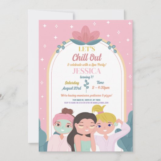 Laten we Spa Verjaardag Party Manicure koelen Kaart (Voorkant)