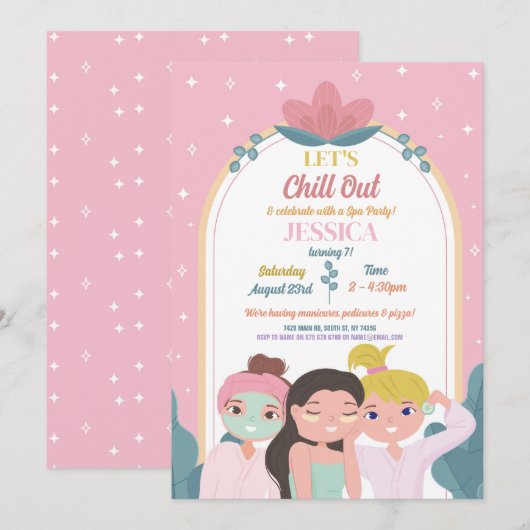 Laten we Spa Verjaardag Party Manicure koelen Kaart (Voorkant / Achterkant)