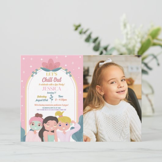 Laten we Spa Verjaardagsfeest Manicure Foto Kaart (Staand voorkant)