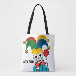 Laten we spelen , clown meme tote bag