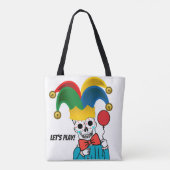 Laten we spelen , clown meme tote bag (Achterkant)