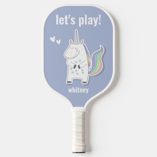 Laten we spelen! - Cute Kinder Unicorn Pickleball Paddle (Voorkant)