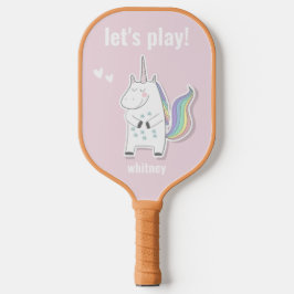 Laten we spelen! - Cute Kinder Unicorn Pickleball Paddle