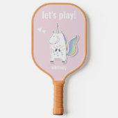 Laten we spelen! - Cute Kinder Unicorn Pickleball Pickleball Paddle (Achterkant)