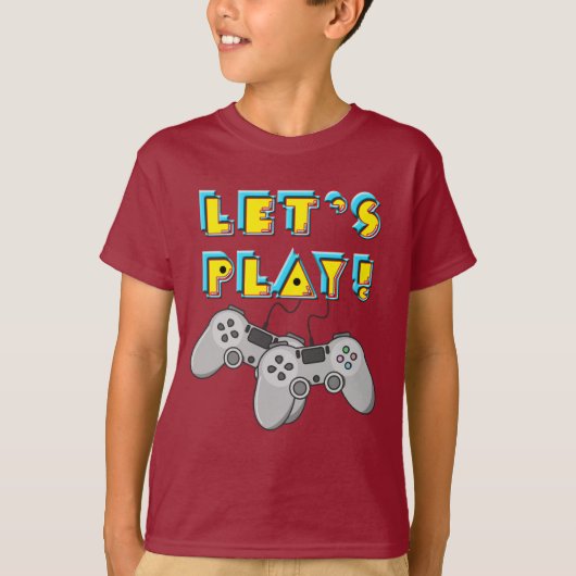 Laten we spelen - Dag van de Videospellen T-shirt (Voorkant)
