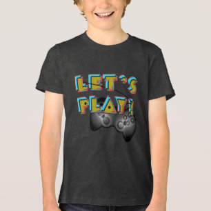 Laten we spelen - Dag van de Videospellen Tri-Blend Shirt