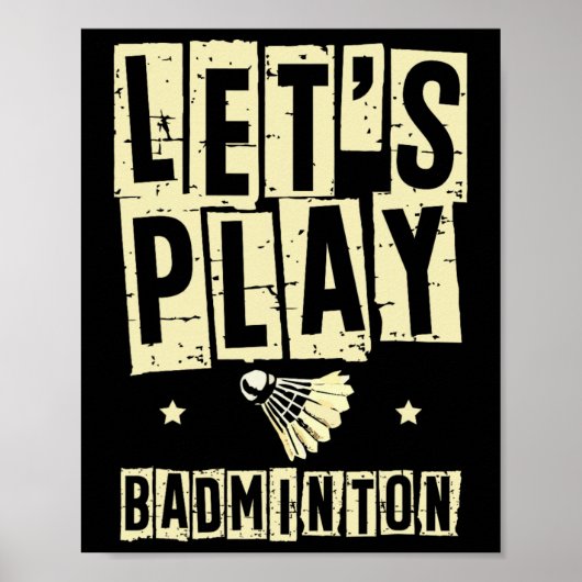 Laten we spelen Dminton Player Shuttle Racket 1 Poster (Voorkant)