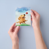 Laten we spelen | Golden Retriever Canvas Flyer (Hand)