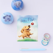 Laten we spelen | Golden Retriever Canvas Flyer (Enkel)