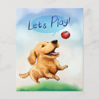 Laten we spelen | Golden Retriever Canvas Flyer
