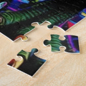 Laten we spelen - Groene Draak en Dinosaurus Legpuzzel (Zijkant)