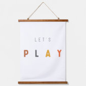 Laten we spelen. Houten wandtapijt hanger Hangend Wandkleed (Voorkant)