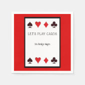 Laten we spelen Kaarten Party Cocktail servetten (Voorkant)