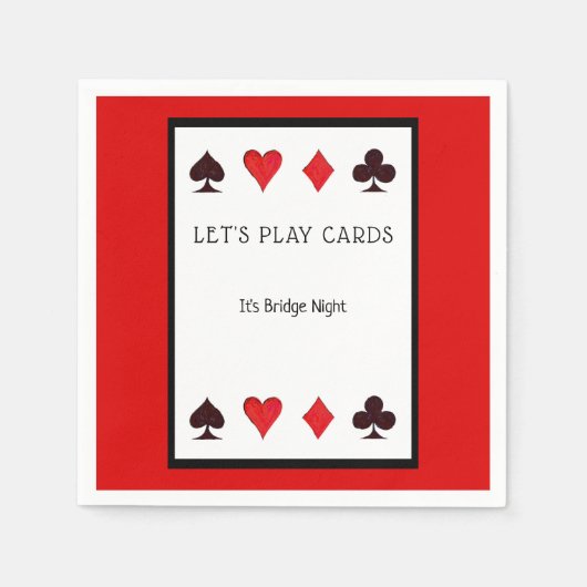 Laten we spelen Kaarten Party Cocktail servetten (Voorkant)