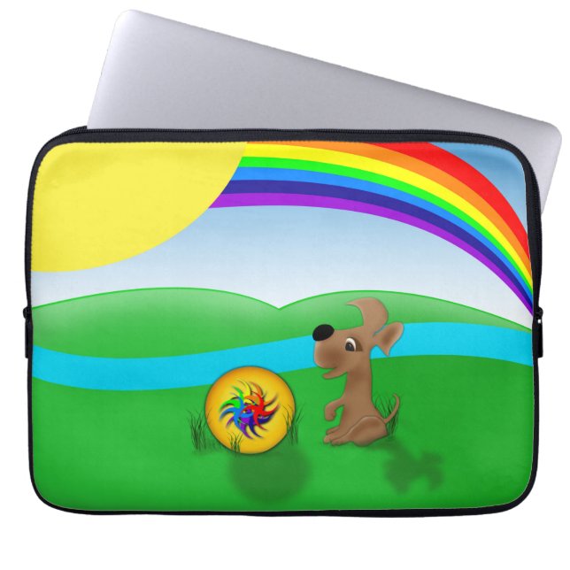 Laten we spelen laptop sleeve (Voorkant)