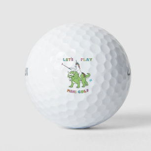 Laten we spelen Mini Golf Unicorn Riding Dinosaur Golfballen
