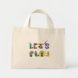 Laten we spelen mini tote bag