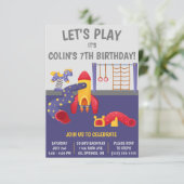 Laten we spelen! Outdoor Speeltuin Verjaardagsfees Kaart (Staand voorkant)