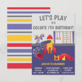 Laten we spelen! Outdoor Speeltuin Verjaardagsfees Kaart (Voorkant / Achterkant)