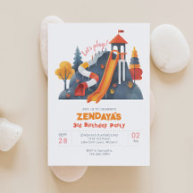 Laten we spelen Playground Verjaardagsfeestuitnodi