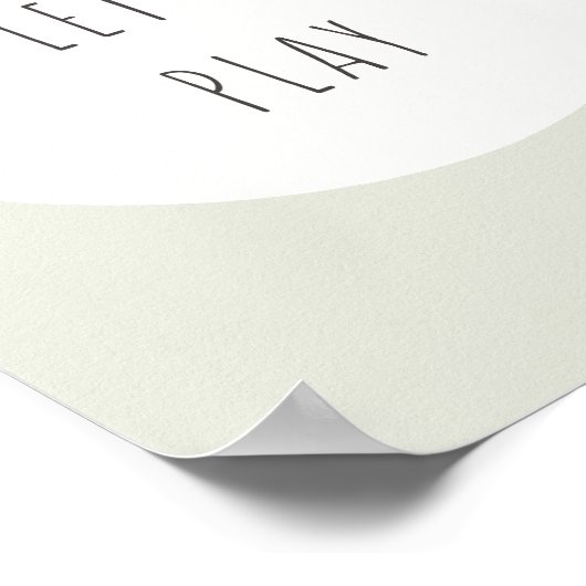 Laten we spelen. Poster en Prints (Hoek)