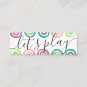 Laten we spelen Rainbow Playdate Ouder Networking  Contactkaartje (Voorkant)