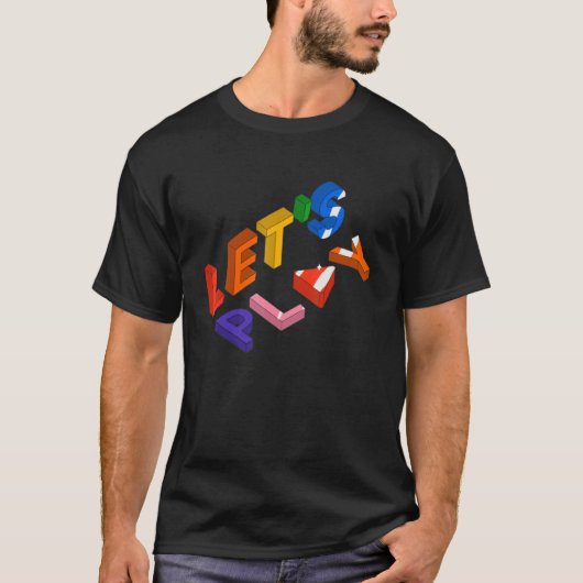 Laten we spelen  Retro Video Games Gaming Arcad T-shirt (Voorkant)
