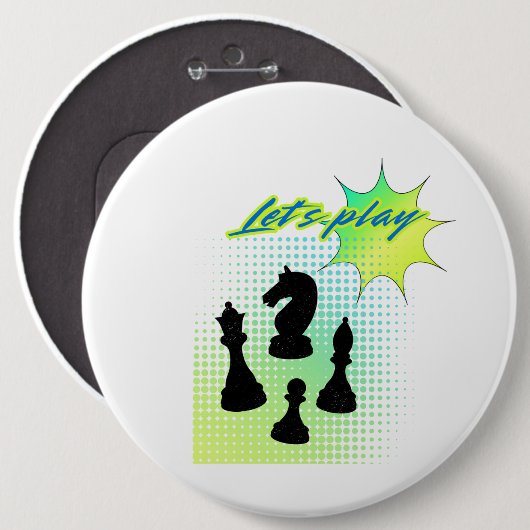 Laten we spelen ronde button 6,0 cm (Voorkant /achterkant)