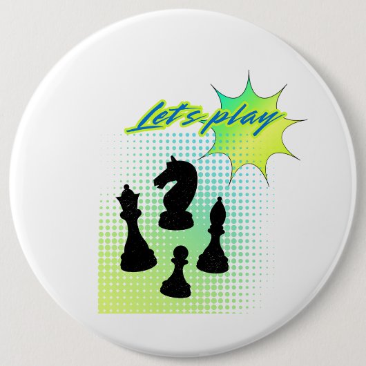 Laten we spelen ronde button 6,0 cm (Voorkant)