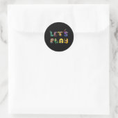 Laten we spelen ronde sticker (Tas)