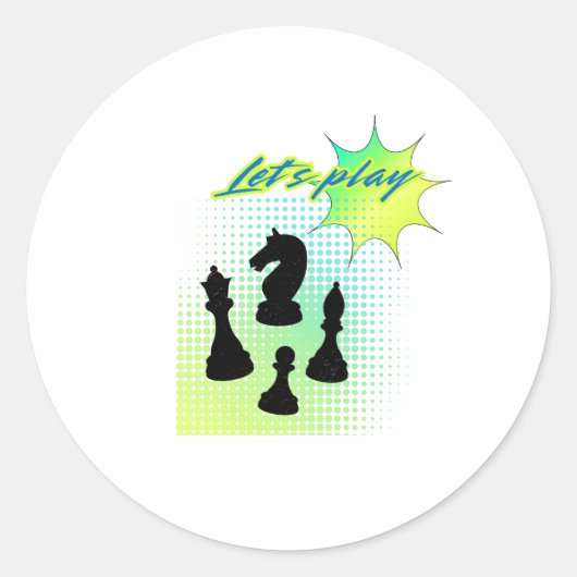 Laten we spelen ronde sticker (Voorkant)