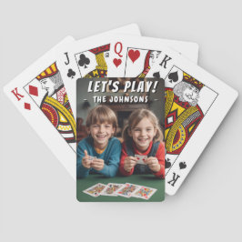 Laten we spelen! Schattigee Kinder familie geperso Pokerkaarten