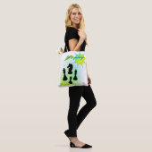 Laten we spelen tote bag (Op model)