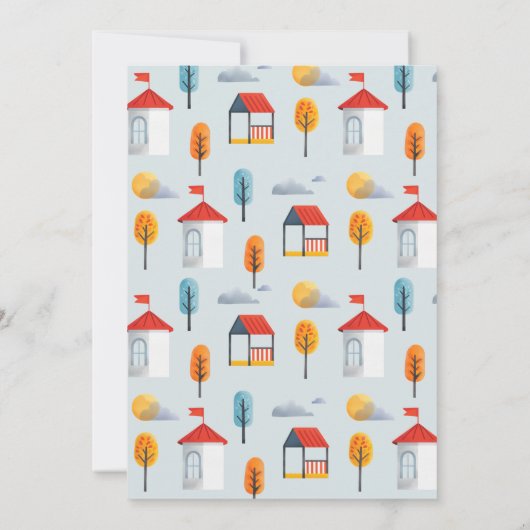 Laten we spelen uitnodiging voor verjaardagsfeestj (Achterkant)