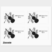 Laten we spelen, Violin_ Rechthoekige Sticker (Vel)