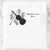 Laten we spelen, Violin_ Rechthoekige Sticker (Tas)