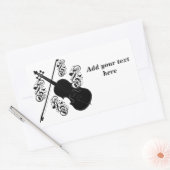 Laten we spelen, Violin_ Rechthoekige Sticker (Envelop)