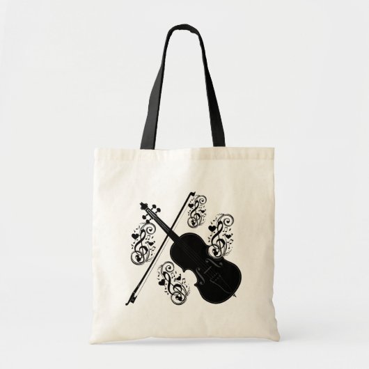 Laten we spelen, Violin_ Tote Bag (Voorkant)