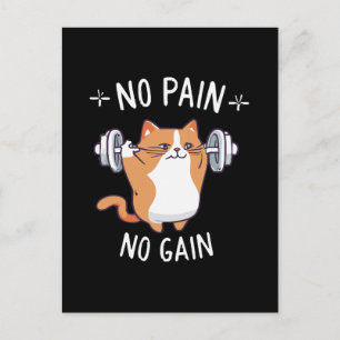 Laten we spieren kweken! Gymtijd! Briefkaart