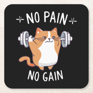 Laten we Spieren Ontwikkelen! Fitness Tijd! Kartonnen Onderzetters
