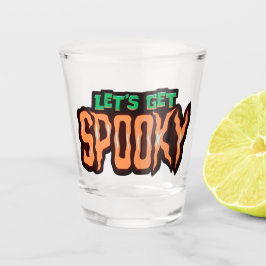 Laten we spookachtig Sinaasappel en groen krijgen Shot Glas