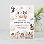 Laten we spookachtig worden | Halloween-verjaardag Kaart (Staand voorkant)