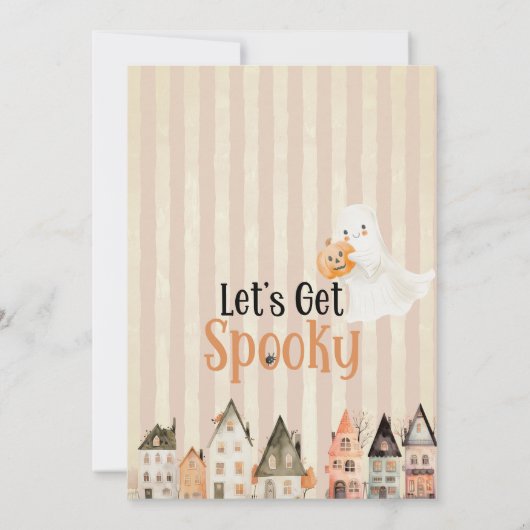 Laten we spookachtig worden | Halloween-verjaardag Kaart (Achterkant)