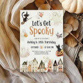 Laten we spookachtig worden | Halloween-verjaardag Kaart