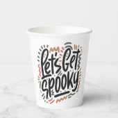 Laten we spookachtig worden papieren bekers (Achterkant)