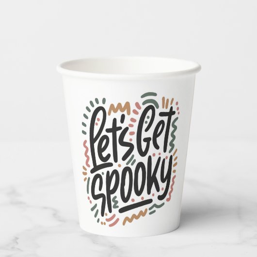Laten we spookachtig worden papieren bekers (Achterkant)
