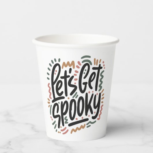 Laten we spookachtig worden papieren bekers (Voorkant)