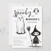 Laten we spookachtig worden | verjaardagsfeestje kaart (Voorkant)