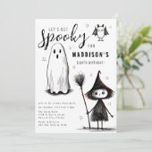 Laten we spookachtig worden | verjaardagsfeestje kaart (Staand voorkant)